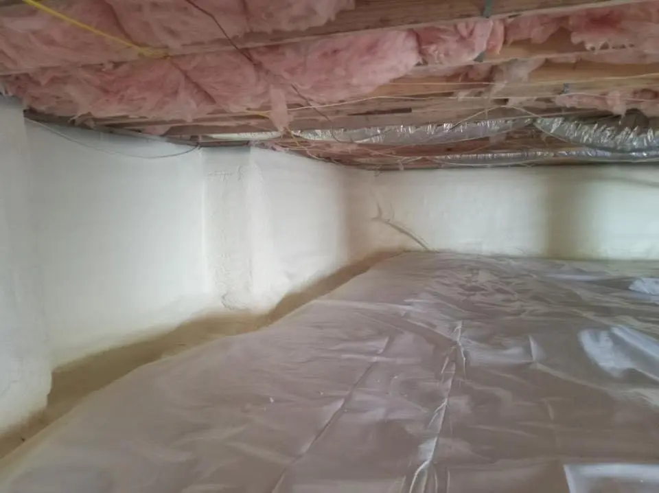 Crawl space encapsulation with closed-cell spray foam for Roof Waterproofing in Rotonda